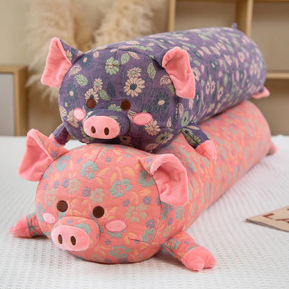 Floral Pig Body Pillow, 43-51" | 110-130 cm