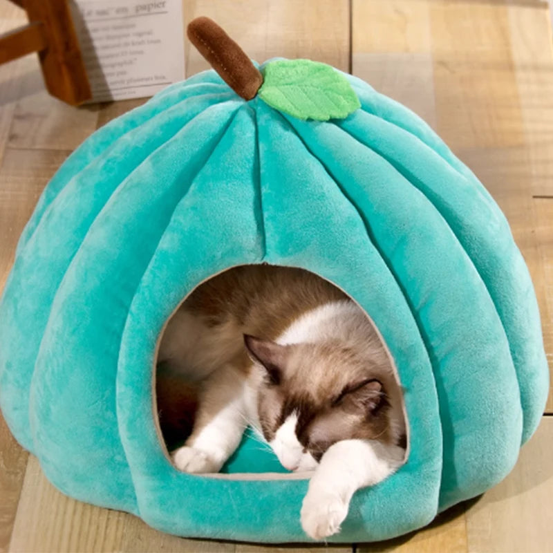 Banana-Shaped Cat & Dog Pet Bed | Kawaii Fruit Plush Sleeping Mat