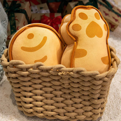 Taiyaki Cat Paw Plush Doll Pillow, 10-18" | 25-45 cm – Soft Japanese Snack Toy
