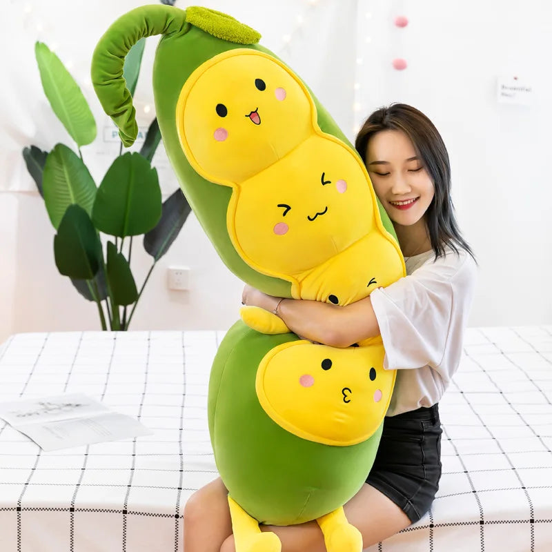 Jumbo Peas in a Pod Plushie, 22-37" | 55-95 cm