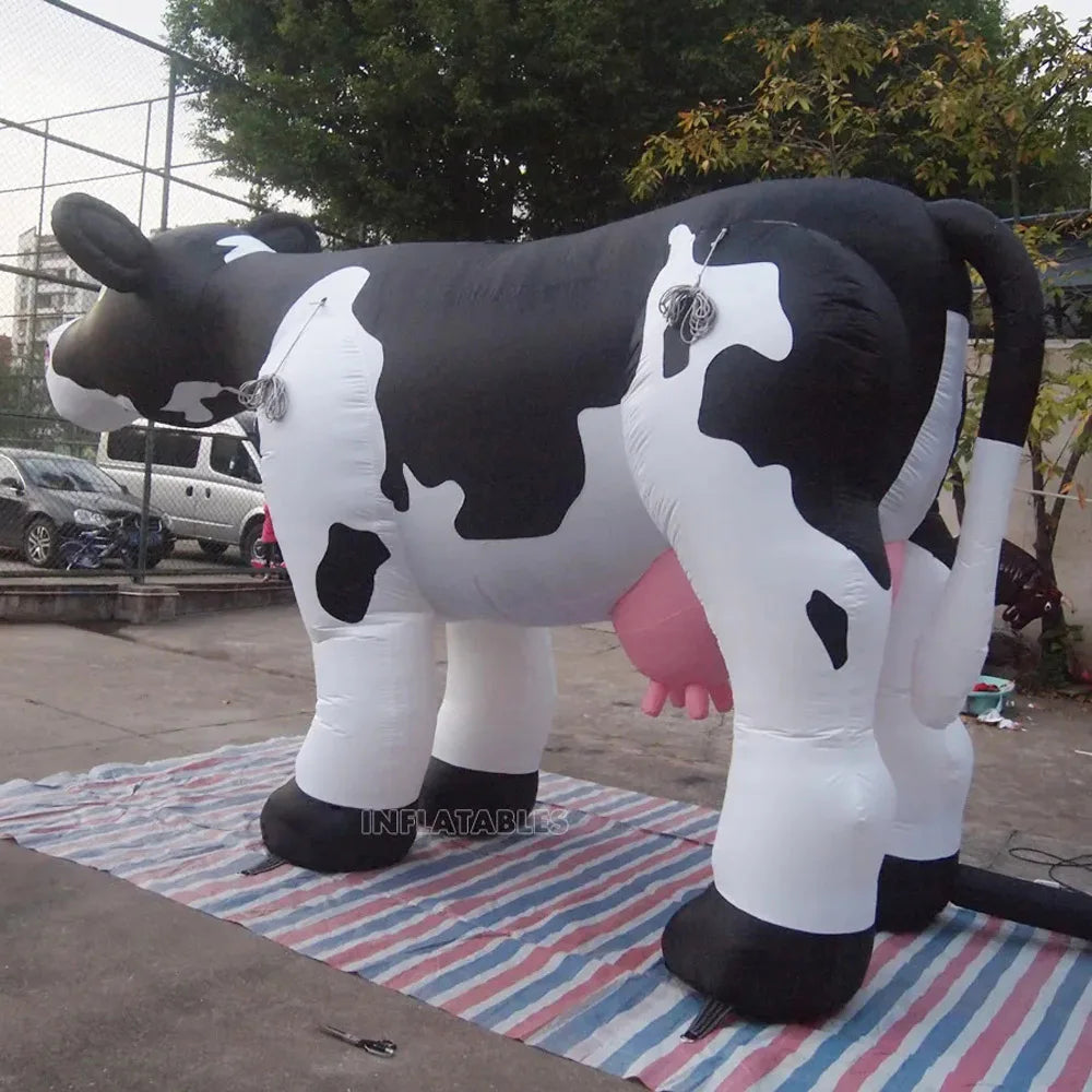 Realistic Standing Inflatable Cow – Customizable Life-Size Animal Decor