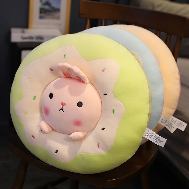 Animal Donut Plushie Seat Cushions, 16" | 40 cm