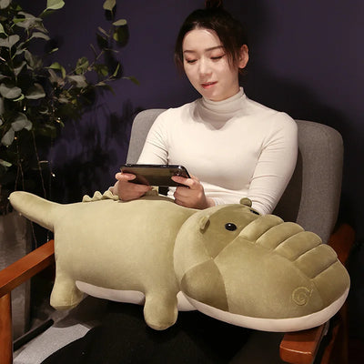 Jumbo Swirly Crocodile Plushie, 24-47" | 60-120 cm
