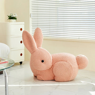 Nordic Rabbit Low Stool | Kawaii Plastic Furniture for Kids & Décor