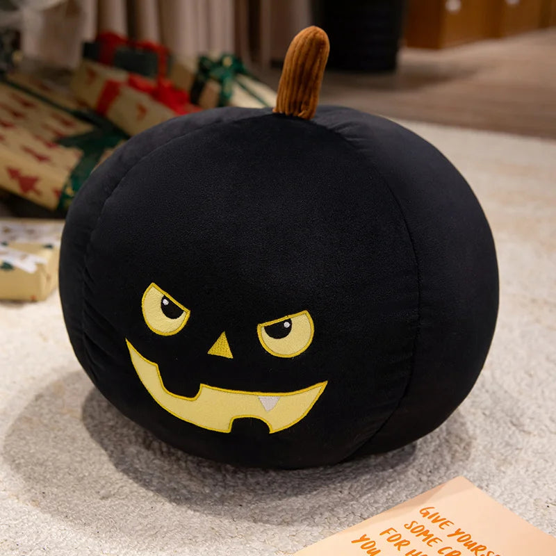 Halloween Ghost Pumpkin Plush Pillow - Soft Spooky Back Cushion, 13" | 32 cm