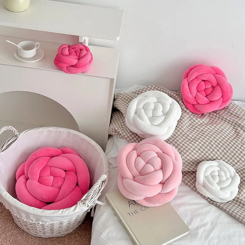 Rose Knot Plushie Throw Pillow, Seven Colors, 7-11" | 17-28 cm 🌹