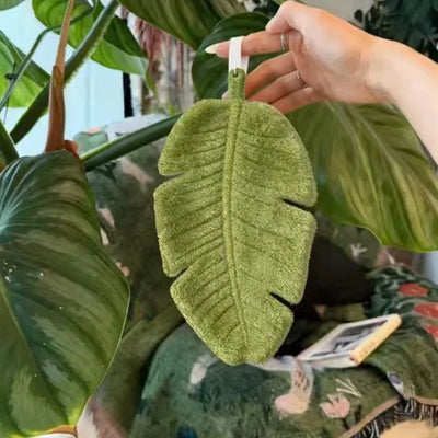 Leaf-Shaped Hand Towel – Hanging Kitchen Handkerchief