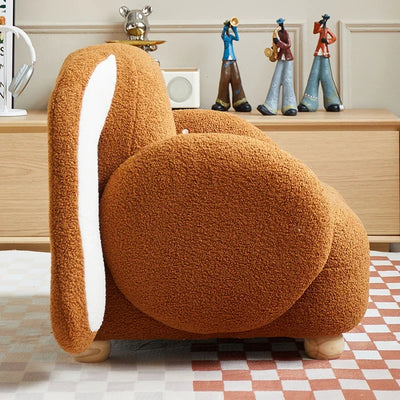Chaise en peluche de lapin adorable pour enfants, 24"-31" | 60-71 cm