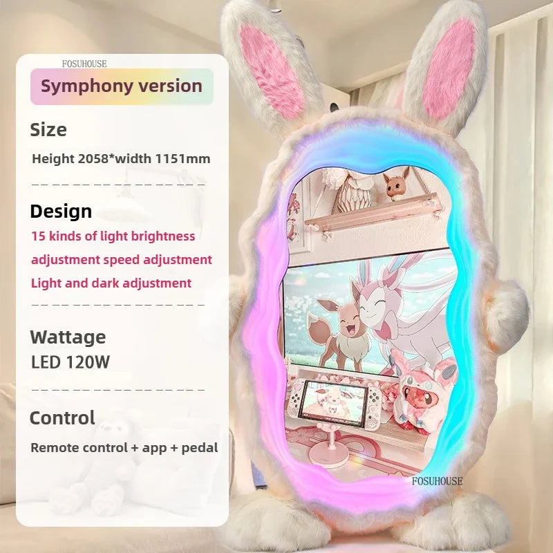 Giant LED Bunny Mirror | 93" x 53" (237 x 134 cm) | Ultra-HD Glass 🐰✨
