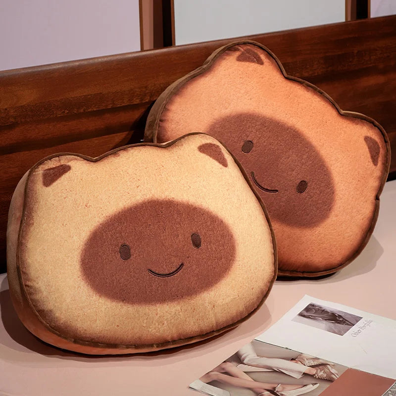 Capybara/Cat Cookie Plushie – Jumbo Comfort in a Sweet Design