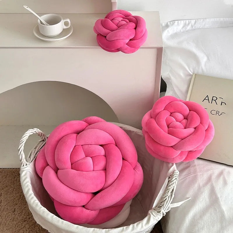Rose Knot Plushie Throw Pillow, Seven Colors, 7-11" | 17-28 cm 🌹