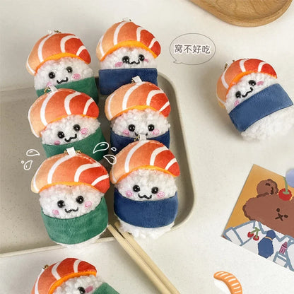 Sushi Roll Plushie Keychain – Kawaii Mini Plush Toy Food