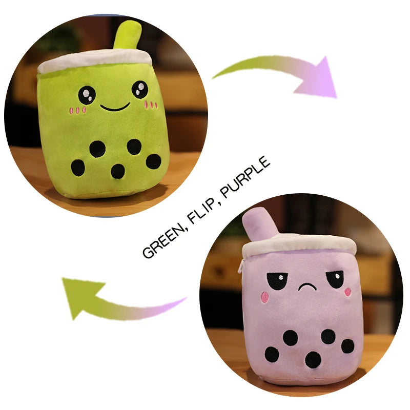 Plushie Reversible Boba Tea Toy, 6-10" | 15-25 cm