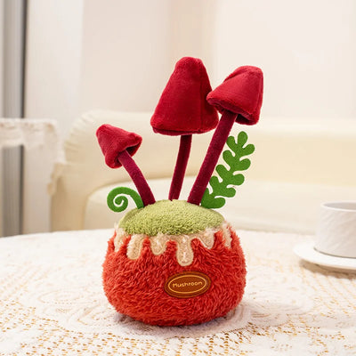 Stuffed Red Mushroom Plush Toy – Kawaii Poisonous Umbrella Mushroom Decor