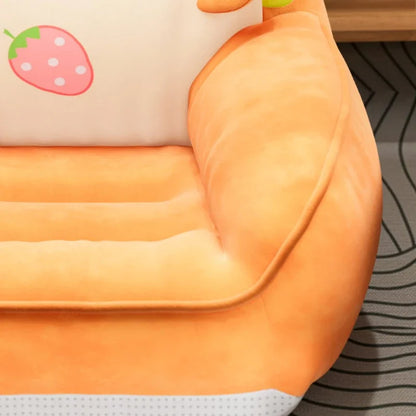 Food-Themed Children's Plushie Reading Chair