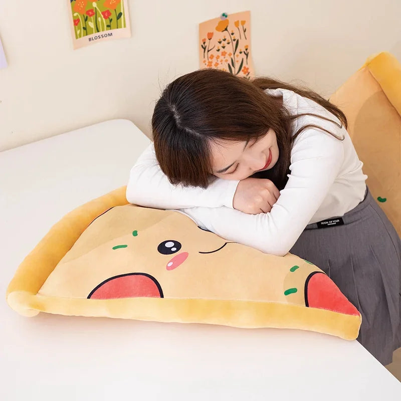 Pizza Plush Food Pillow, Three Sizes, 18-26" | 45-65 cm – Realistic Slice Cushion