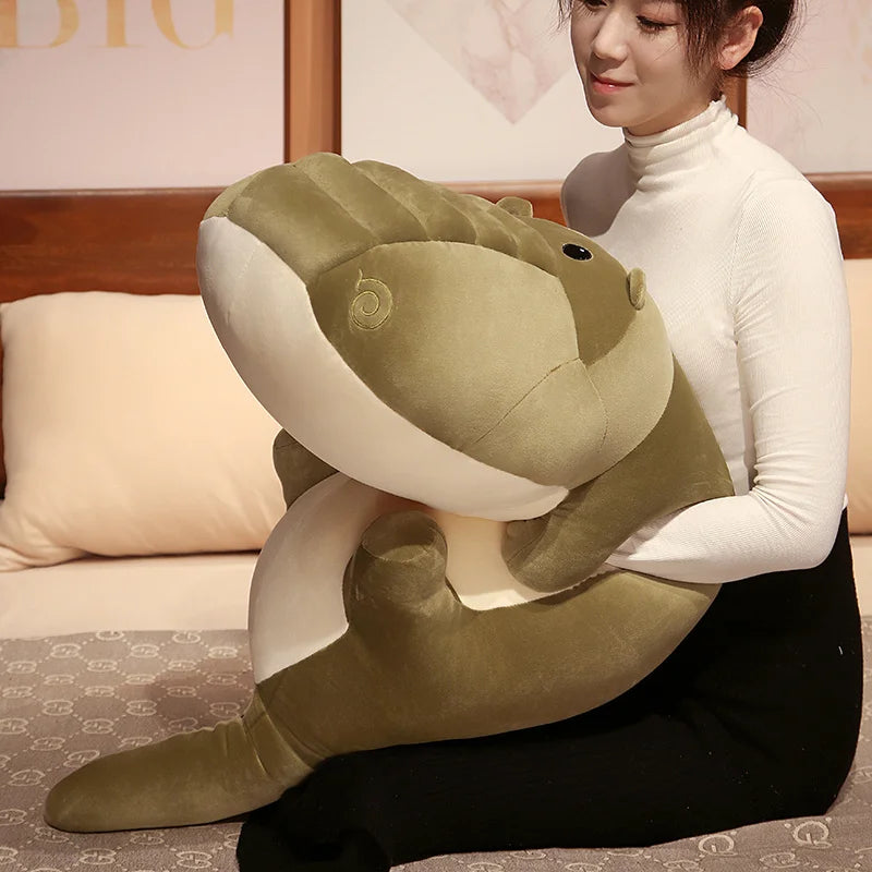 Jumbo Swirly Crocodile Plushie, 24-47" | 60-120 cm