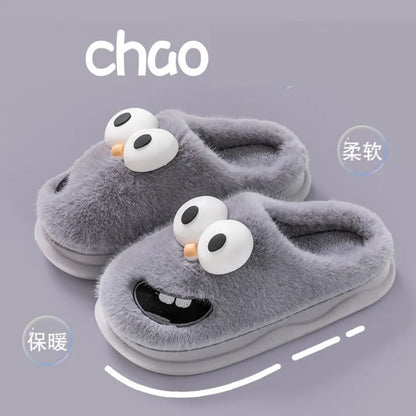 Zapatillas de Pájaro de Dibujos Animados de Peluche, Talla US Hombres 4-6.5 / Mujeres 5.5-18