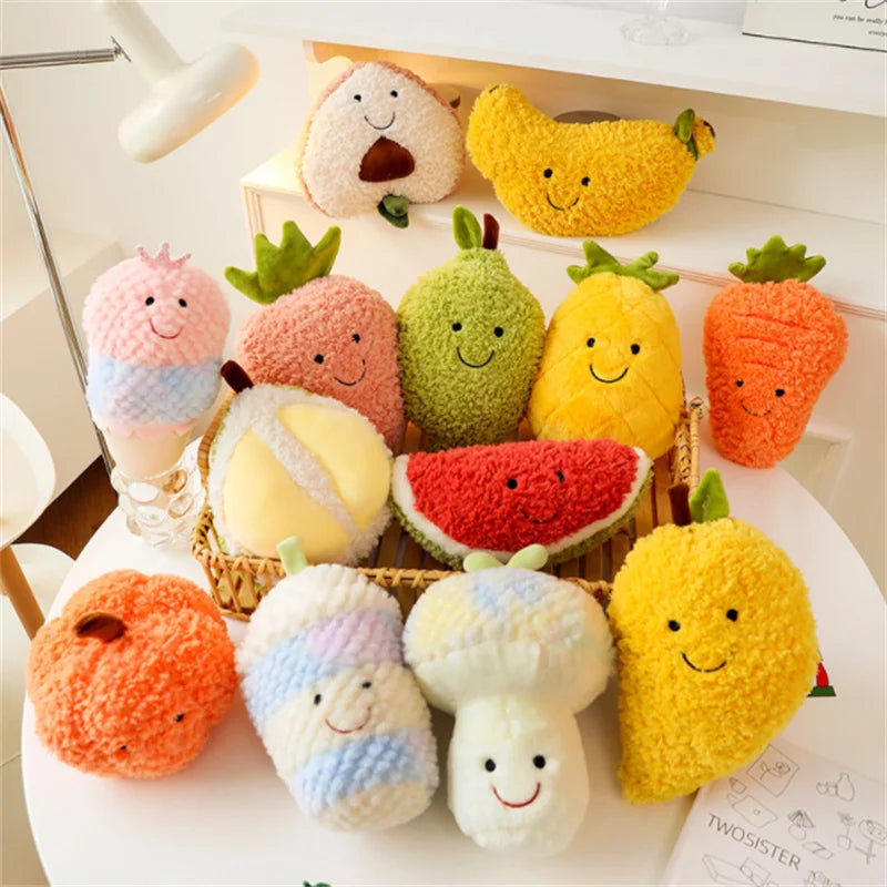 Plushie Fuzzy Fruits & Vegetables, 9 Varieties, 6-11" | 16-28 cm