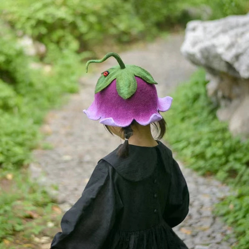 Handmade Wool Felt Floral / Fruit Hat | Cherry Blossom & Flower Crown