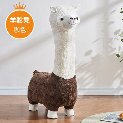 Cozy Alpaca Plushie Ottoman, Eight Colors