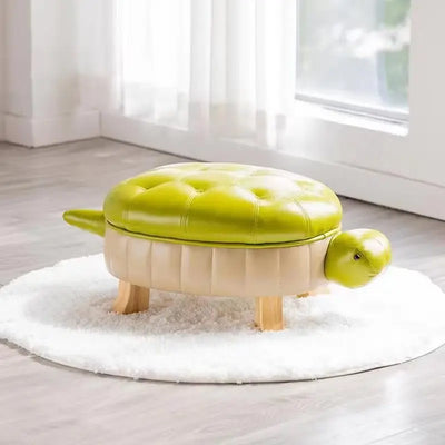 Pouf en simili cuir Turtle Time - Cinq couleurs