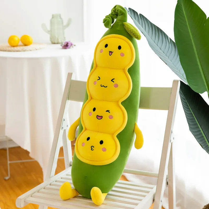 Jumbo Peas in a Pod Plushie, 22-37" | 55-95 cm