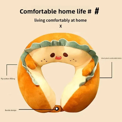 Toast Bread U-Shaped Neck Pillow – Cartoon Cute Car Cervical Pillow
