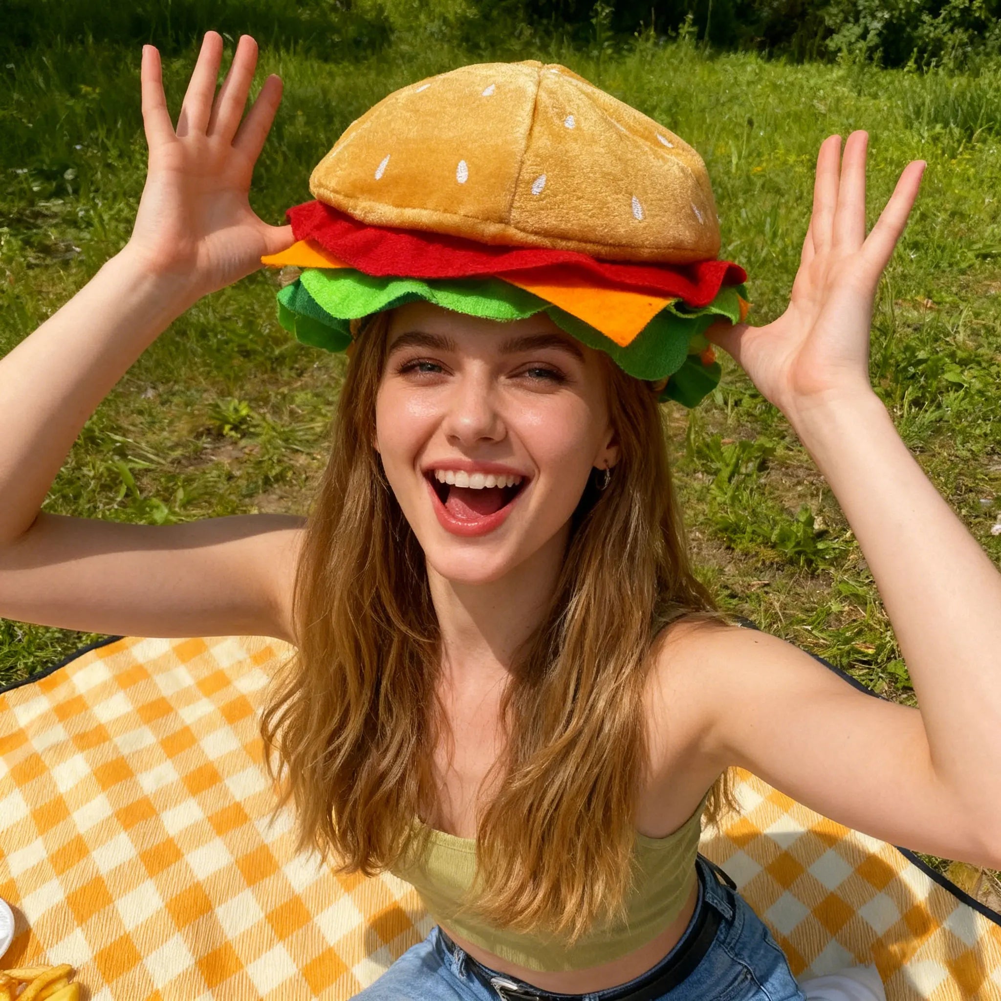 Fast Food Novelty Hat Set | Hamburger, Fries & Pizza Costume Caps