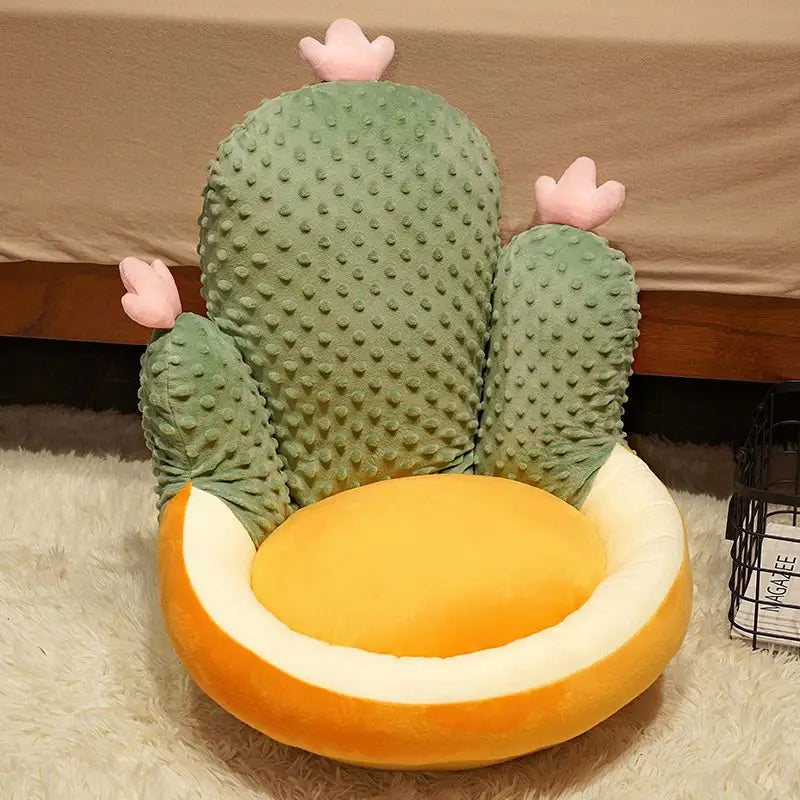 Cactus Children's Seat Cushion - Cozy and Soft