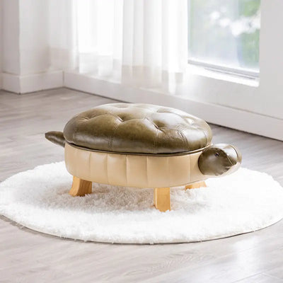 Pouf en simili cuir Turtle Time - Cinq couleurs