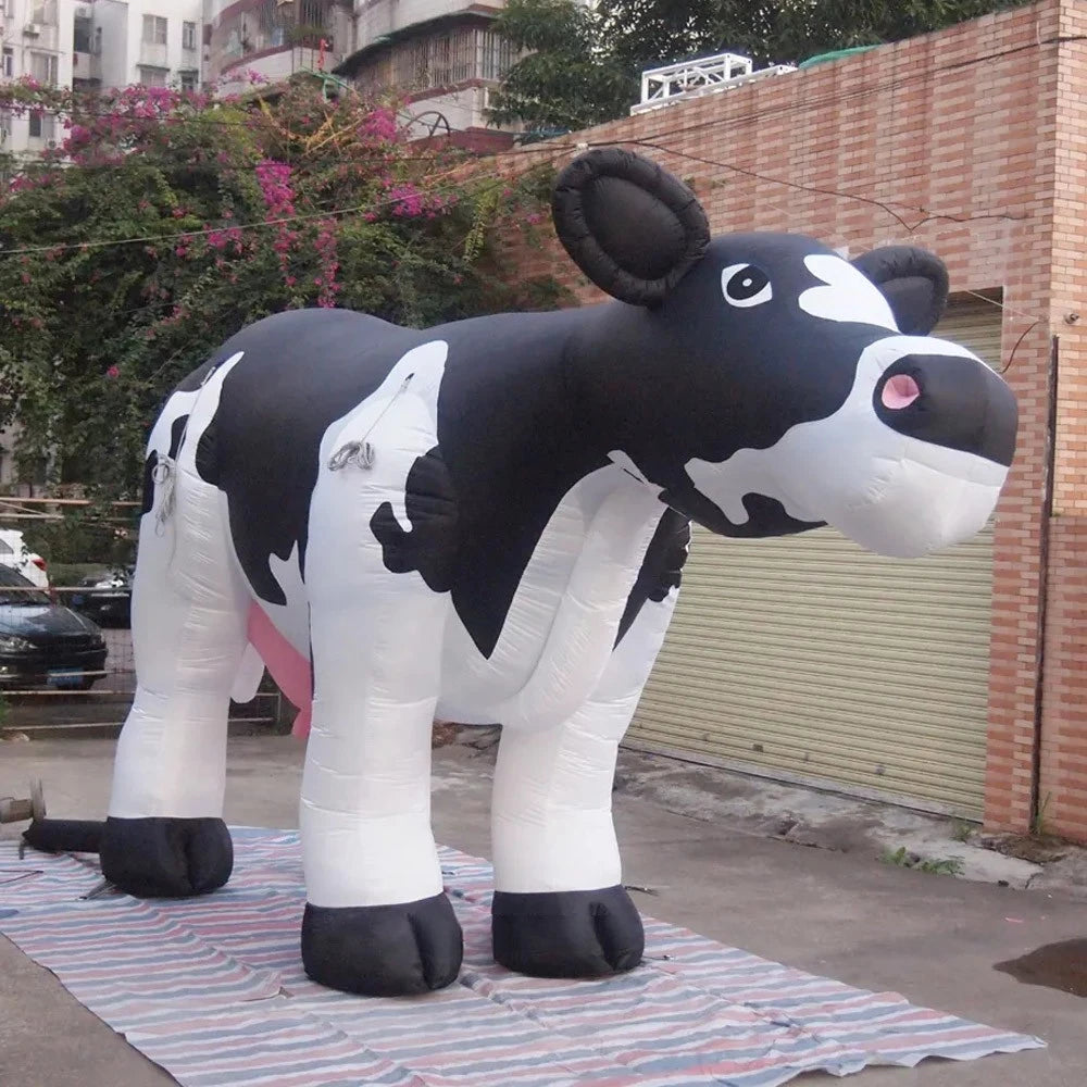 Vache Gonflable Debout Réaliste – Décor Animal à Taille Réelle Personnalisable