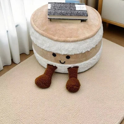 Bread-Shaped Footstool – Cute Plush Seat Pier for Living Room
