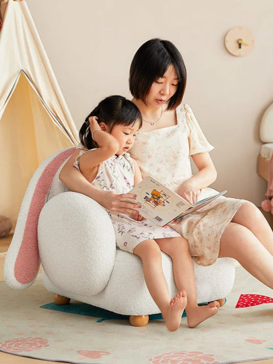 Adorable Rabbit Plushie Chair for Kids, 24"-31" | 60-71 cm