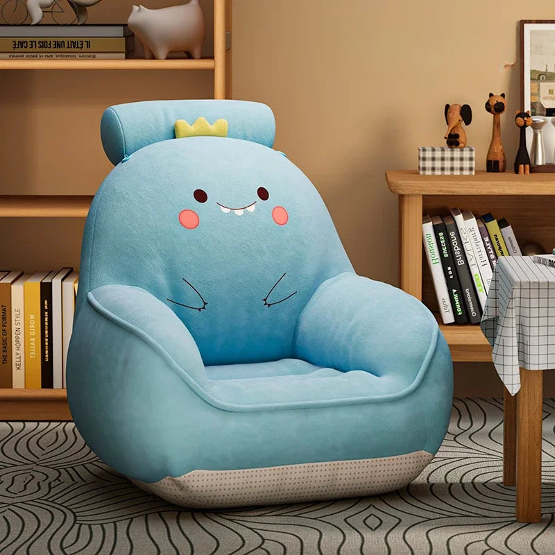 Asiento de peluche para niños con temática de comida