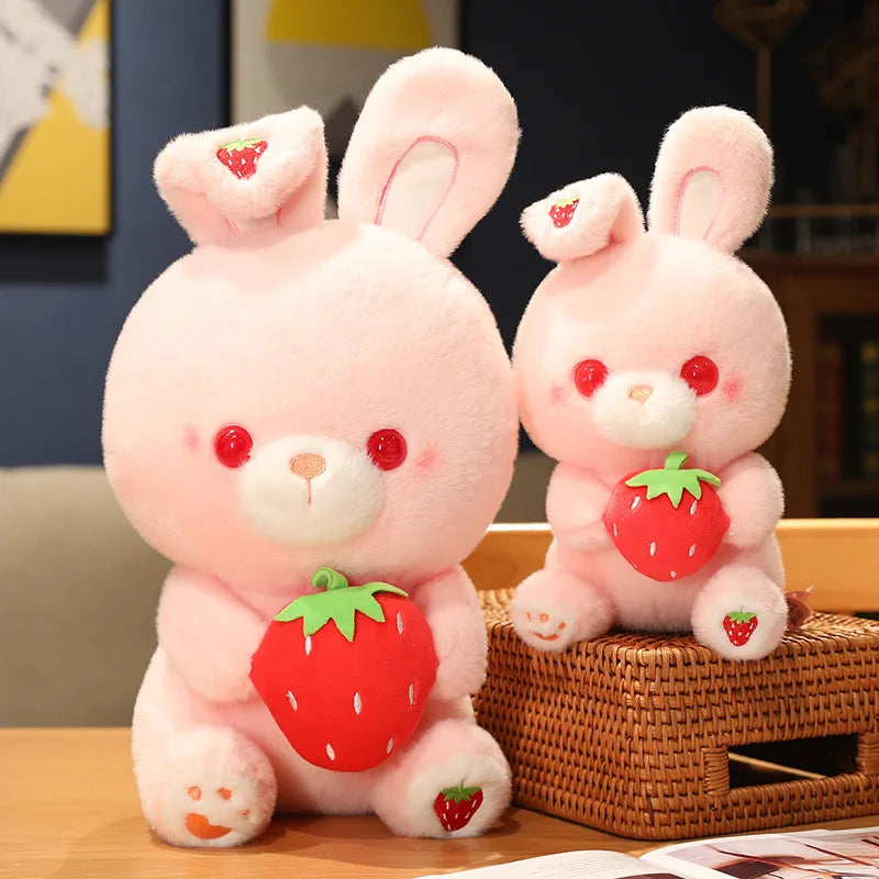 Strawberry Bunny Plushie, 11-20" | 28-50 cm