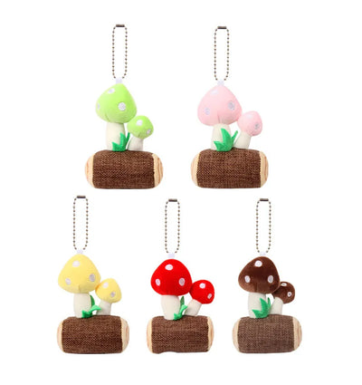 Kawaii Mushroom Plush Keychain & Pendant, 5 Colors