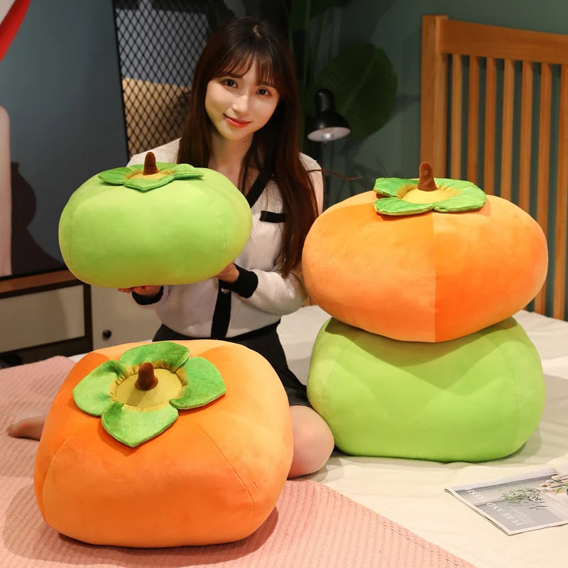 Realistic Persimmon Plushie, Two Colors, 12-16" | 30-40 cm