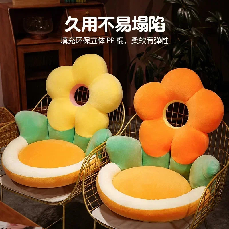 Flower Plushie Seat Cushion, 19"-22" | 50-55 cm