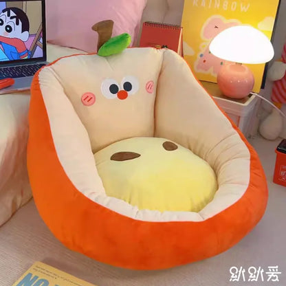 Silla de Peluche de Manzana Kawaii para Niños