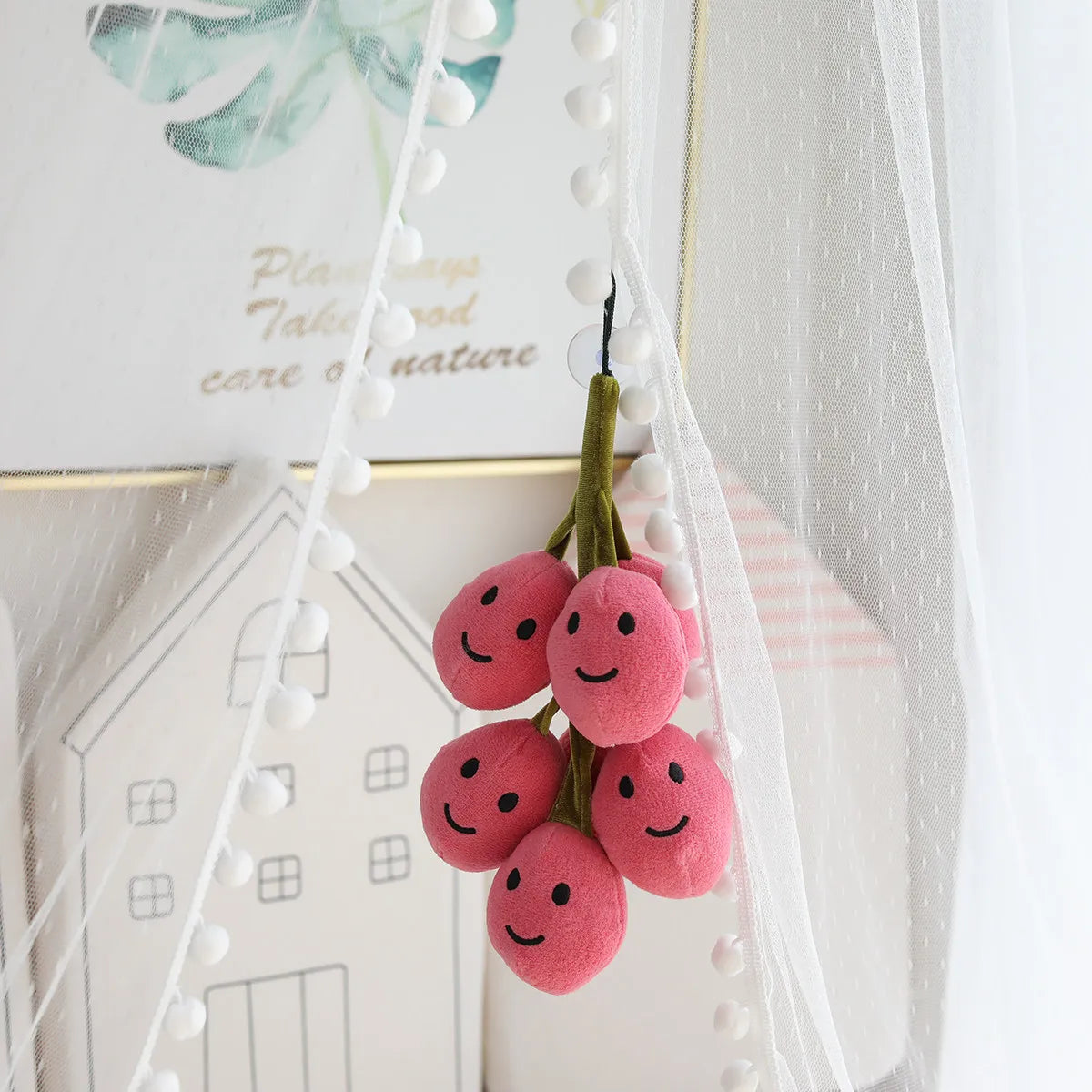 Peluche Souriante Tige de Raisins, 8-10" | 20-26 cm