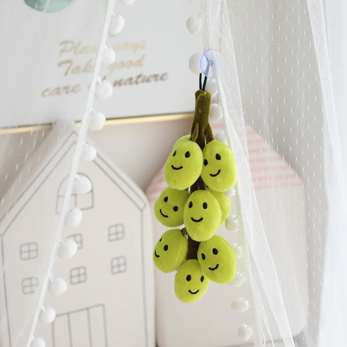 Peluche Souriante Tige de Raisins, 8-10" | 20-26 cm