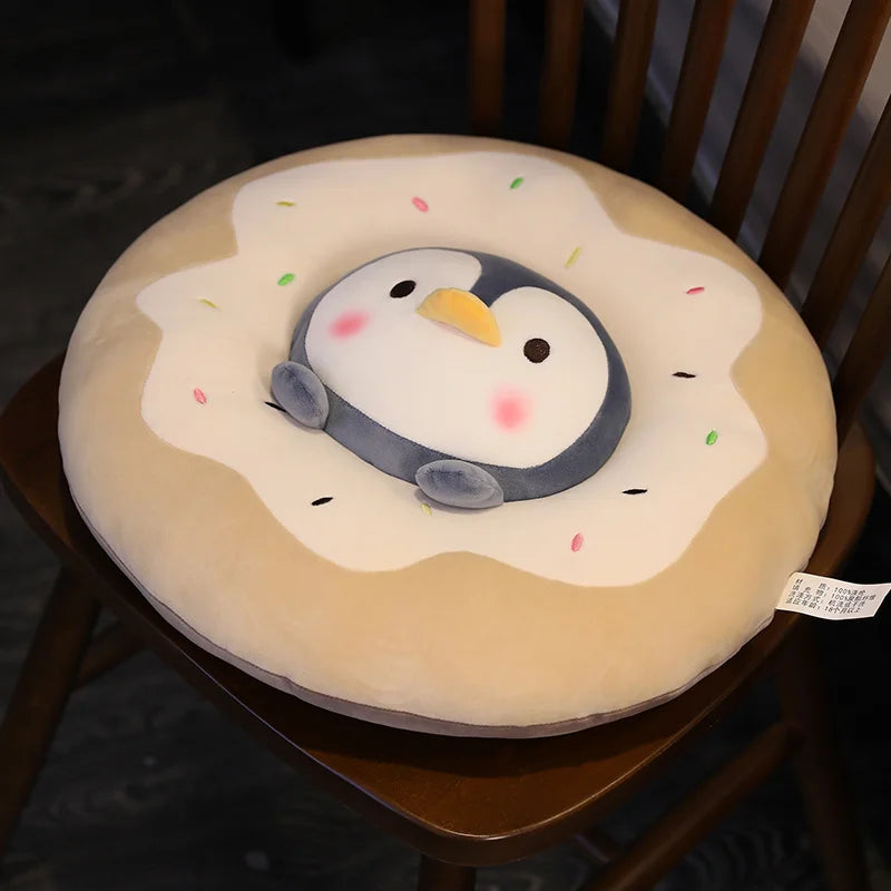 Animal Donut Plushie Seat Cushions, 16" | 40 cm