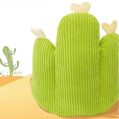 Silla de peluche de cactus Kawaii para niños