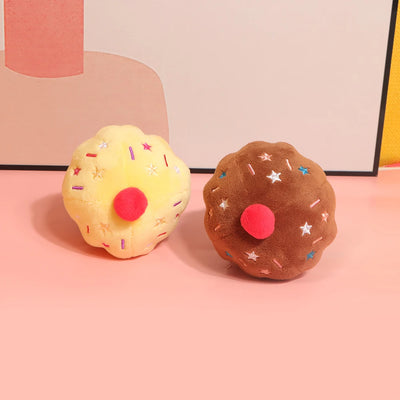 Cupcake Squeaky Dog Toy – Food-Themed Plush Pet Toy