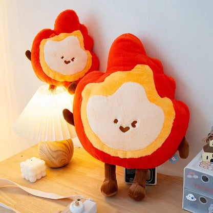 Kawaii Flame Plushie – Cute Stuffed Animal, Keychain, and Shoulder Bag