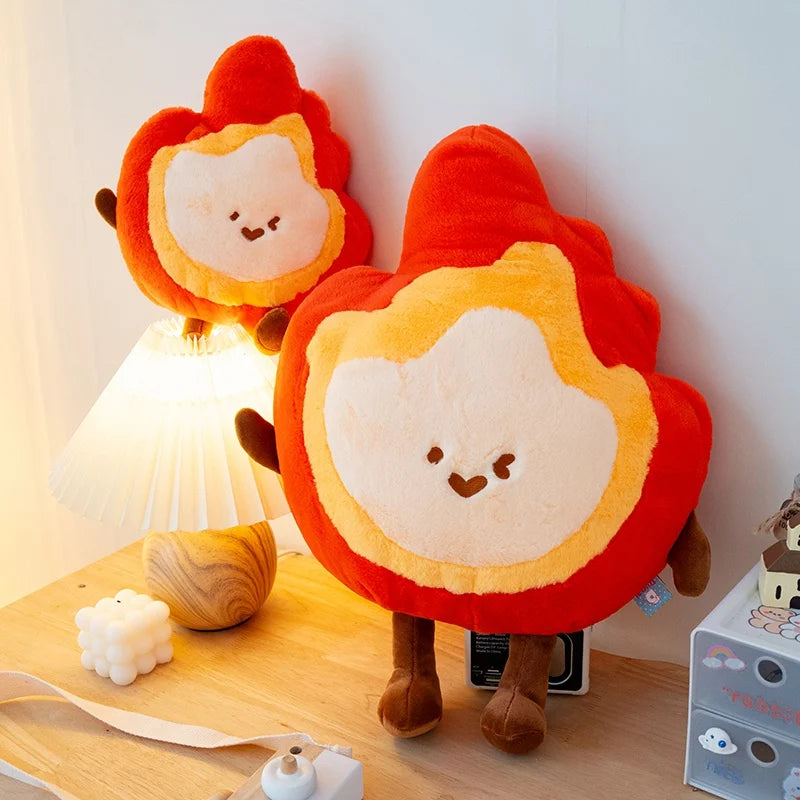 Kawaii Flame Plushie – Cute Stuffed Animal, Keychain, and Shoulder Bag