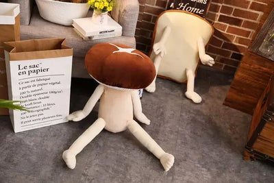 Funny Mushroom Plushie with Arms and Legs, 32" | 80 cm