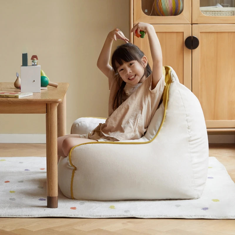 Cozy Bunny Children's Reading Chair with Carrot Plushie Pillow