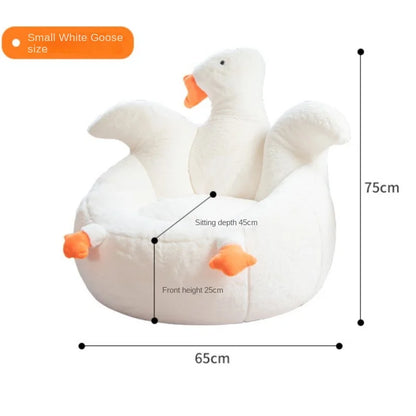 Large White Goose Plushie Chair